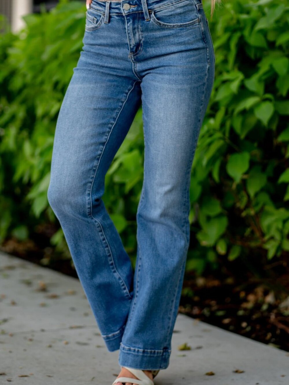 VERVET Blue Lotus High Rise Trouser Fit Relaxed Flare Jeans Sz 31